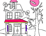 Dibujo Casa fantansma pintado por ciber