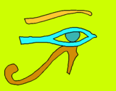 Dibujo Ojo Horus pintado por santiguti