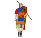 Dibujo Soldado romano pintado por pilco