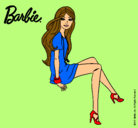 Dibujo Barbie sentada pintado por VERG