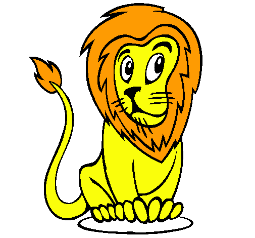 Dibujo León pintado por swat