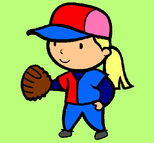 Dibujo Jugadora de béisbol pintado por edurne_007