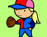 Dibujo Jugadora de béisbol pintado por edurne_007