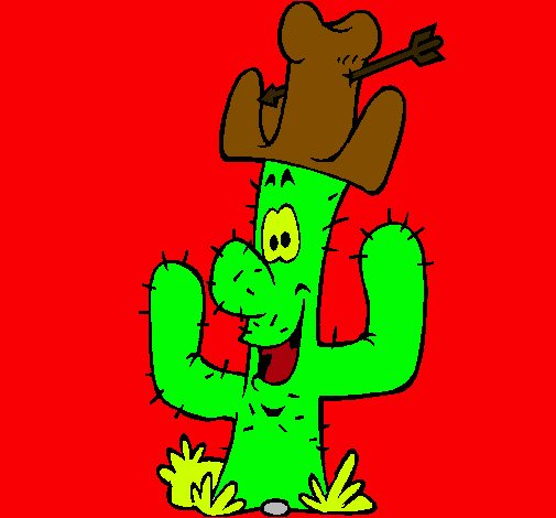 Cactus con sombrero