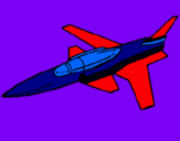 Dibujo Jet pintado por sabela