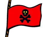 Dibujo Bandera pirata pintado por lcsv