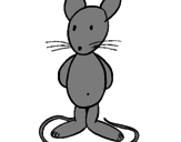 Dibujo Rata de pie pintado por ratonsito