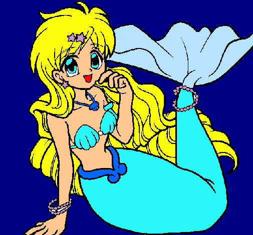 Dibujo Sirena pintado por camila2313