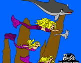Dibujo Barbie nadando con sirenas pintado por tuhylyuiy