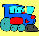 Dibujo Tren pintado por aleda