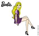 Dibujo Barbie sentada pintado por PRIIINCEEESS