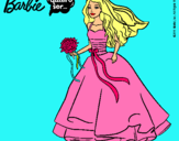 Dibujo Barbie vestida de novia pintado por miner007