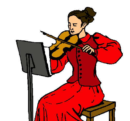 Dibujo Dama violinista pintado por anitnelav