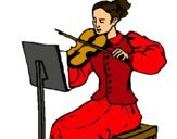 Dibujo Dama violinista pintado por anitnelav