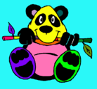 Dibujo Oso panda pintado por KJJGBKJGKB