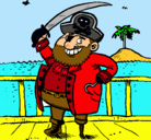 Dibujo Pirata a bordo pintado por caballow