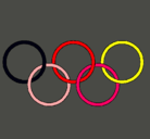 Dibujo Anillas de los juegos olimpícos pintado por mamuchi