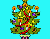Dibujo Árbol de navidad con velas pintado por lisalex-21