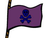 Dibujo Bandera pirata pintado por lucia12