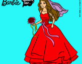 Dibujo Barbie vestida de novia pintado por vcvc