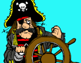 Dibujo Capitán pirata pintado por akekekekek