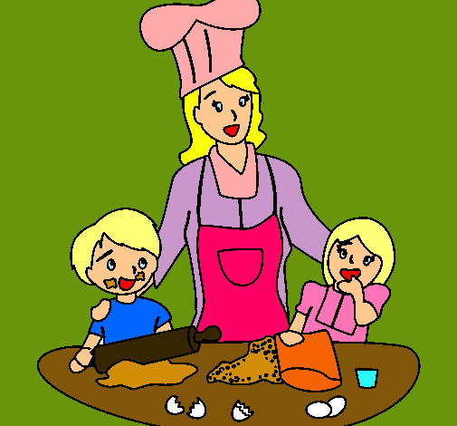 Dibujo Mama cocinera pintado por Zowiiin