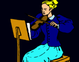 Dibujo Dama violinista pintado por musicrock