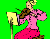 Dibujo Dama violinista pintado por CHRISMARY