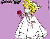 Dibujo Barbie vestida de novia pintado por Andrea06