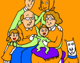 Dibujo Familia pintado por QSJKAGVXHAQN