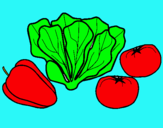 Dibujo Verduras pintado por reilis