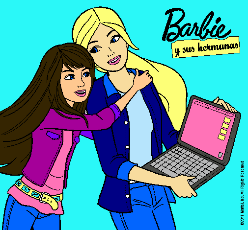 Dibujo El nuevo portátil de Barbie pintado por aru-14