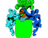 Dibujo Escudo de armas y casco pintado por santiasi