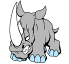 Dibujo Rinoceronte II pintado por dfgg