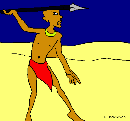 Dibujo Cazador africano II pintado por kerwis