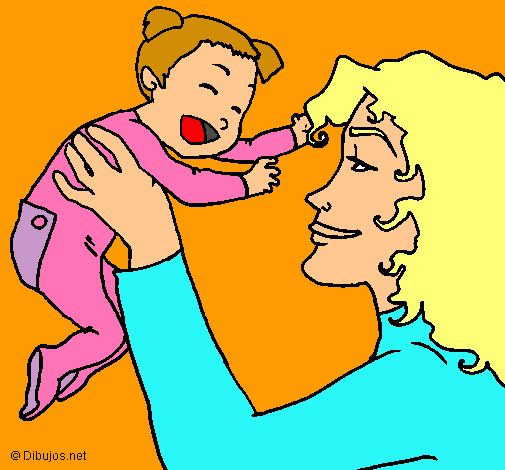 Dibujo Madre con su bebe pintado por ximenitap