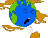 Dibujo Tierra enferma pintado por mundo