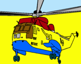 Dibujo Helicóptero al rescate pintado por jany