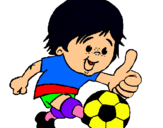 Dibujo Chico jugando a fútbol pintado por xuskarrinas