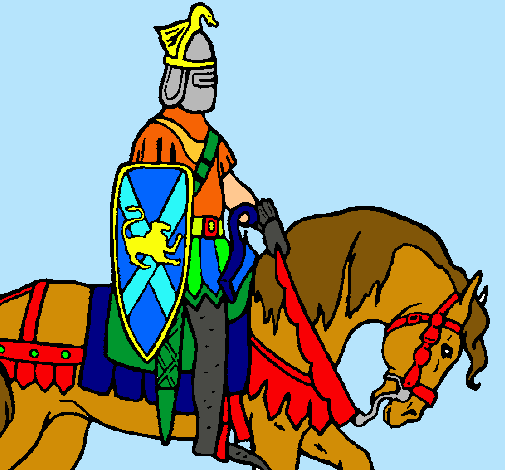 Dibujo Caballero a caballo pintado por MartinB