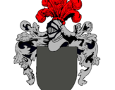 Dibujo Escudo de armas y casco pintado por reik