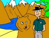 Dibujo Canadá pintado por osos