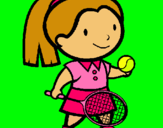 Dibujo Chica tenista pintado por klopf
