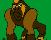 Dibujo Gorila pintado por  chitajano