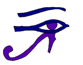 Dibujo Ojo Horus pintado por hhhhhhhhha