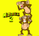 Dibujo Madagascar 2 Manson y Phil pintado por SchaWarba