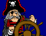 Dibujo Capitán pirata pintado por diegooo23
