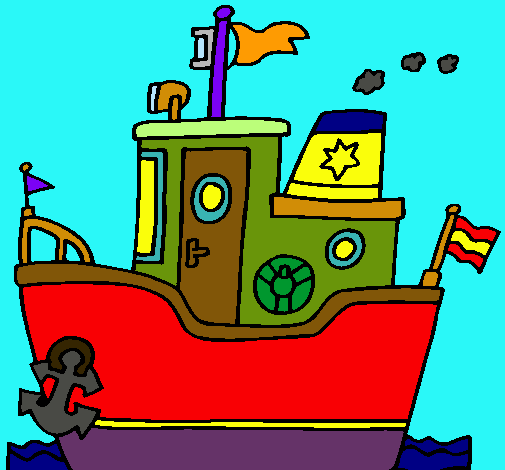 Dibujo Barco con ancla pintado por edurne_007