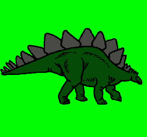 Dibujo Stegosaurus pintado por lexu
