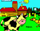 Dibujo Vaca en la granja pintado por naydelin